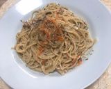 桜海老と青のりのクリームパスタ作り方5写真