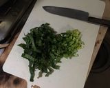 土鍋でほうれん草、豚肉、卵の雑炊作り方1写真