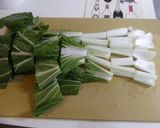 中国野菜パクチョイと牛肉の炒め作り方1写真
