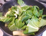 中国野菜パクチョイと牛肉の炒め作り方14写真
