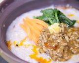 雑穀米の中華おかゆ豆鼓肉のせ作り方7写真