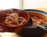 身体の芯まで温まる♪トマト味噌鍋作り方6写真