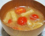 美味!プチトマトの味噌汁♪酸味がきいて♪作り方5写真