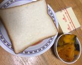 かぼちゃの煮物リメイク☆かぼチートースト作り方1写真