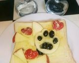 黒豆とクリームチーズとリンゴのトースト作り方10写真