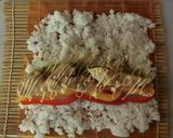簡単★しょう油鶏とアボカドの恵方巻き作り方6写真