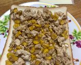 肉そぼろリメイク☆そぼろチーズトースト作り方3写真
