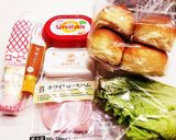 ハムとレタスのバターロールサンド作り方1写真