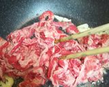 キッチンカロリー風ニンニク醤油牛肉パスタ作り方4写真