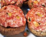 レンジで一発☆豆板醤でピリ辛椎茸の肉詰め作り方2写真