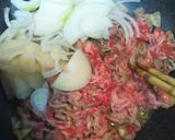 キッチンカロリー風ニンニク醤油牛肉パスタ作り方5写真