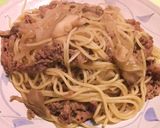キッチンカロリー風ニンニク醤油牛肉パスタ作り方8写真