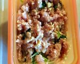 レンジ★鶏ひき肉とブロッコリーの蒸し煮作り方3写真