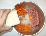 人参ハンバーグ♪簡単作り方5写真