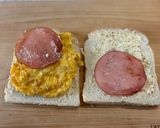 コーン玉子と焼きハムのサンドイッチ作り方6写真