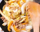 ひき肉と白菜のぽん酢炒め作り方3写真