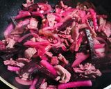 ビーツと大根のボルシチ風赤いスープ作り方4写真
