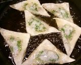苦手克服⁉︎冷凍海老と春菊の揚げワンタン作り方7写真