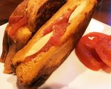 トマトチーズパニーニ 食パンホットサンド作り方6写真