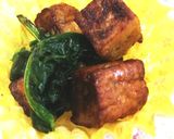 マルシンハンバーグとホウレン草の炒めもの作り方3写真