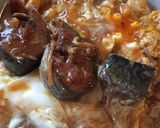 3分クッキング☆半熟卵と鯖缶の丼作り方3写真
