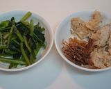 秘伝✨やまぶしだけとチンゲン菜の味噌汁作り方1写真