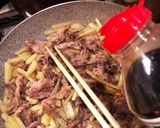 10分完成！牛肉とじゃがいものガリバタ炒作り方6写真