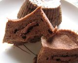 レンジで　フォンダンショコラ風蒸しパン作り方7写真