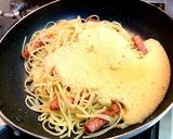 カルボナーラ(生クリーム、牛乳不使用)作り方9写真
