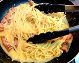 カルボナーラ(生クリーム、牛乳不使用)作り方10写真