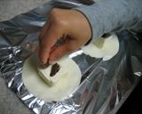 チョコ＆チーズ　メッセージ円盤餃子作り方3写真