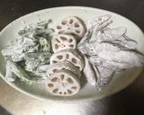 鱧と菜の花(茎)の天麩羅作り方3写真