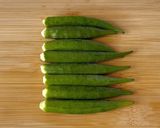 レンジで簡単副菜！オクラの梅おかか和え作り方2写真