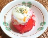 トマトの温泉卵チーズ焼き作り方5写真