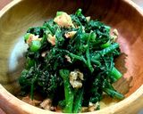 春菊の胡麻味噌くるみ和え作り方4写真
