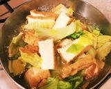 キャベツと油揚げの粕汁 10分作り方4写真