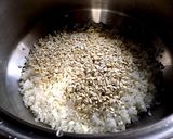 インコア鍋で 柔らか美味しい梅麦ご飯♫作り方2写真
