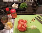 卵とトマトの中華風豆苗炒め作り方1写真