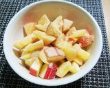 リンゴとクリームチーズのおから蒸しパン作り方1写真
