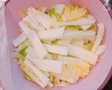 ❄︎作り置き♡白菜とチキンのマヨ和え❄︎作り方1写真