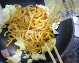 あおさ風味でしっかりカレー味の焼うどん作り方6写真