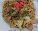 あおさ風味でしっかりカレー味の焼うどん作り方7写真