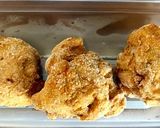 男弁当10分 唐揚げ、鯖缶、オムレツ作り方4写真