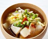 具沢山♪【鍋風味噌スープ】シャンタン使用作り方7写真