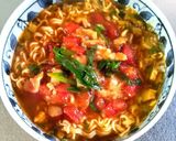豚ニラ&トマトの辛ラーメン作り方4写真
