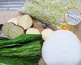 ●さつま芋とかぶとキャベツの煮物●作り方1写真