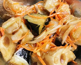 たっぷり野菜の甘〜い黒酢あん和え作り方5写真