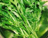苦くない!春菊と海苔のサラダ作り方1写真
