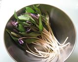 かたくりの辛子酢味噌和え作り方1写真