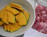 豚肉とかぼちゃの甘辛炒め作り方1写真